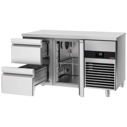 Masa frigorifica GGM Gastro KTF147ND-EF#1T#2S#SBR (Inox/Red) Thumb