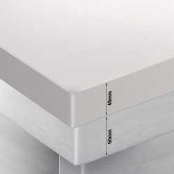 Masa frigorifica GGM Gastro KTF147ND-EF#1T#2S#SBW (Inox/White) Thumb