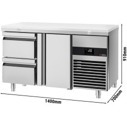 Masa frigorifica GGM Gastro KTF147ND-EF#1T#2S#SBW (Inox/White) Thumb