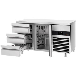 Masa frigorifica GGM Gastro KTF147ND-EF#1T#3S#SBG (Inox/Green) Thumb