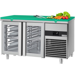 Masa frigorifica GGM Gastro KTF147ND-EF#2G#SBG (Inox/Green) Thumb
