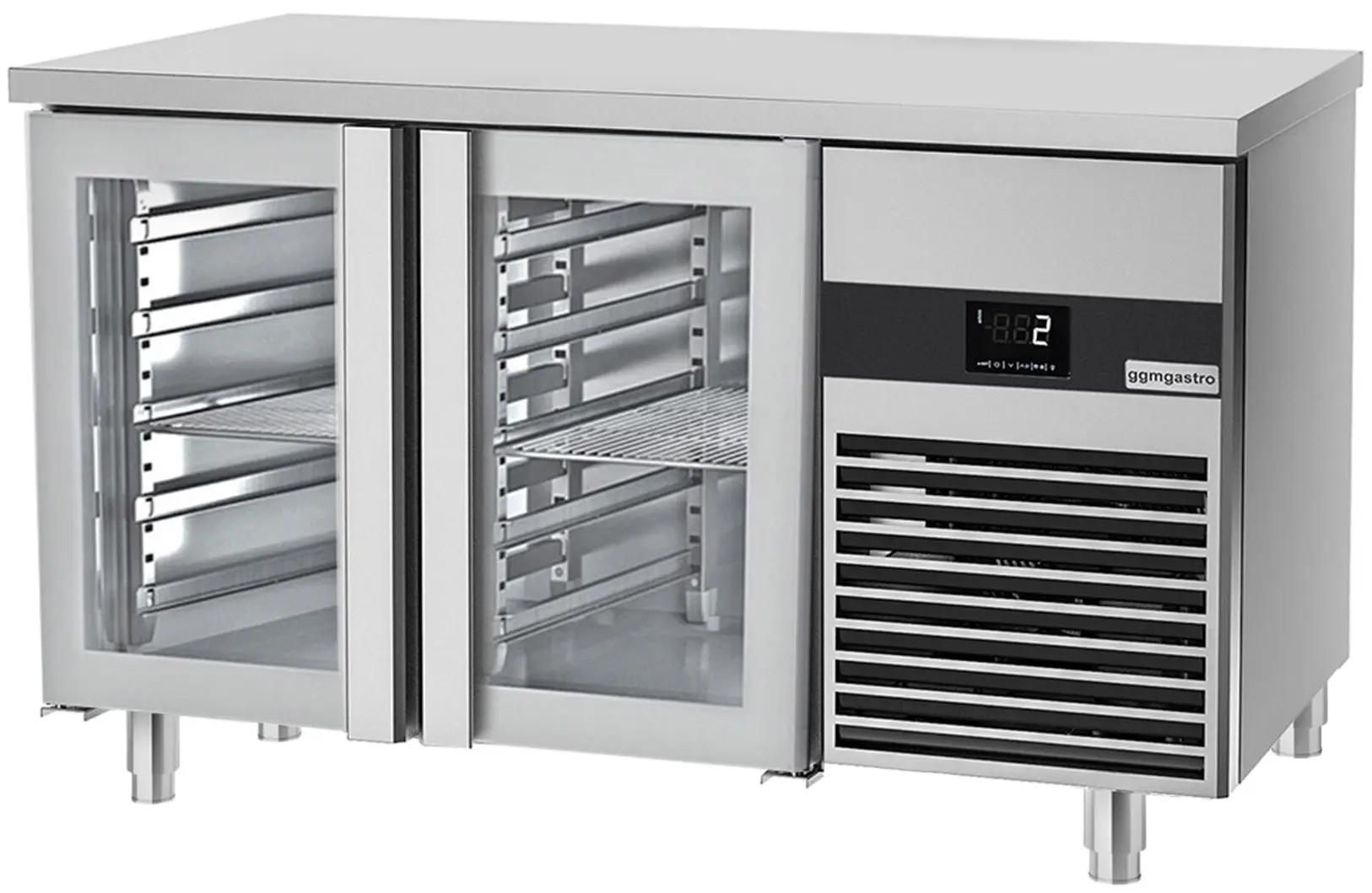 Masa frigorifica GGM Gastro KTF147ND-EF#2G#SBR (Inox/Red) - 3