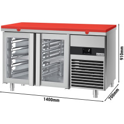 Masa frigorifica GGM Gastro KTF147ND-EF#2G#SBR (Inox/Red) Thumb