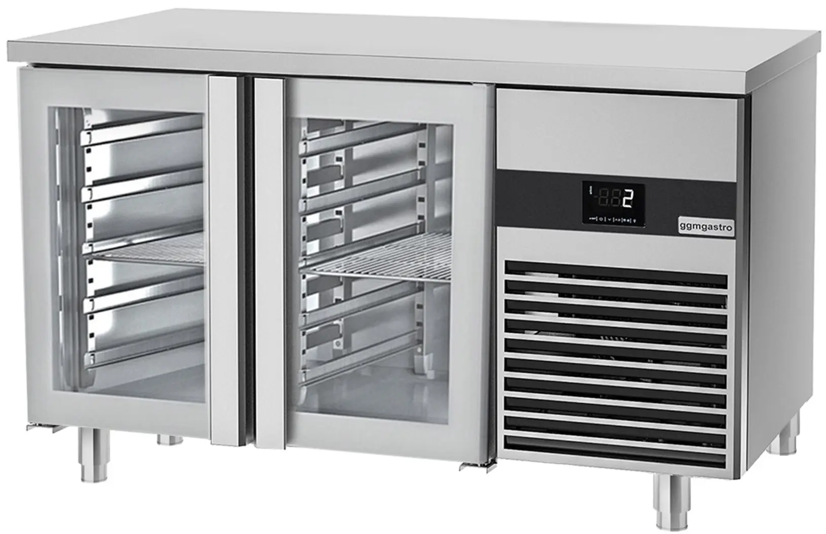 Masa frigorifica GGM Gastro KTF147ND-EF#2G#SBW (Inox/White) - 2