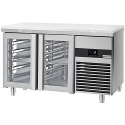 Masa frigorifica GGM Gastro KTF147ND-EF#2G#SBW (Inox/White)