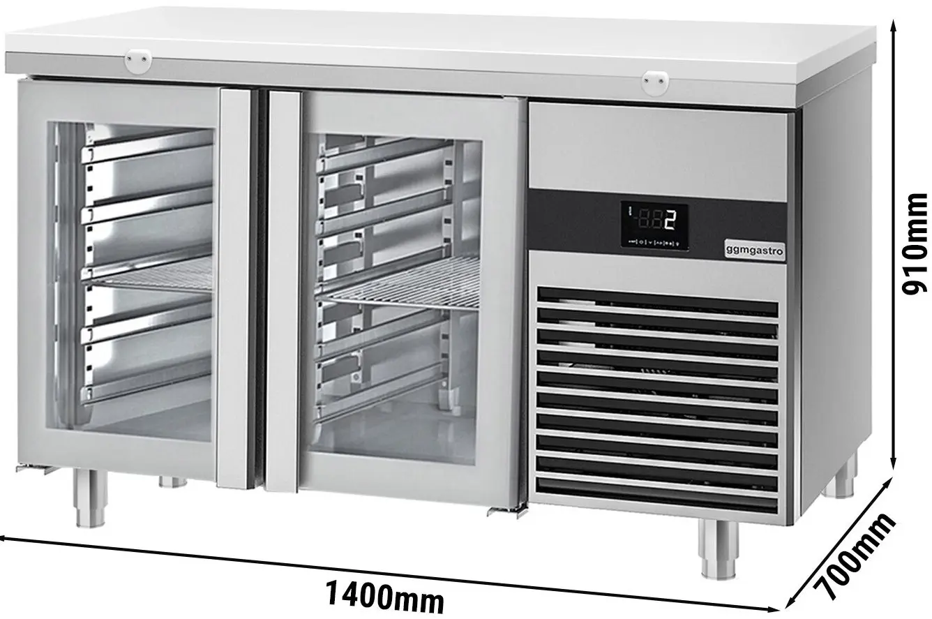 Masa frigorifica GGM Gastro KTF147ND-EF#2G#SBW (Inox/White) - 5