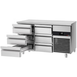 Masa frigorifica GGM Gastro KTF147ND-EF#6S#SBG (Inox/Green) Thumb