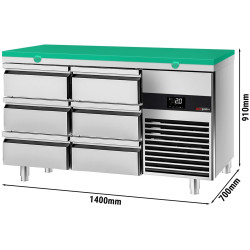 Masa frigorifica GGM Gastro KTF147ND-EF#6S#SBG (Inox/Green) Thumb