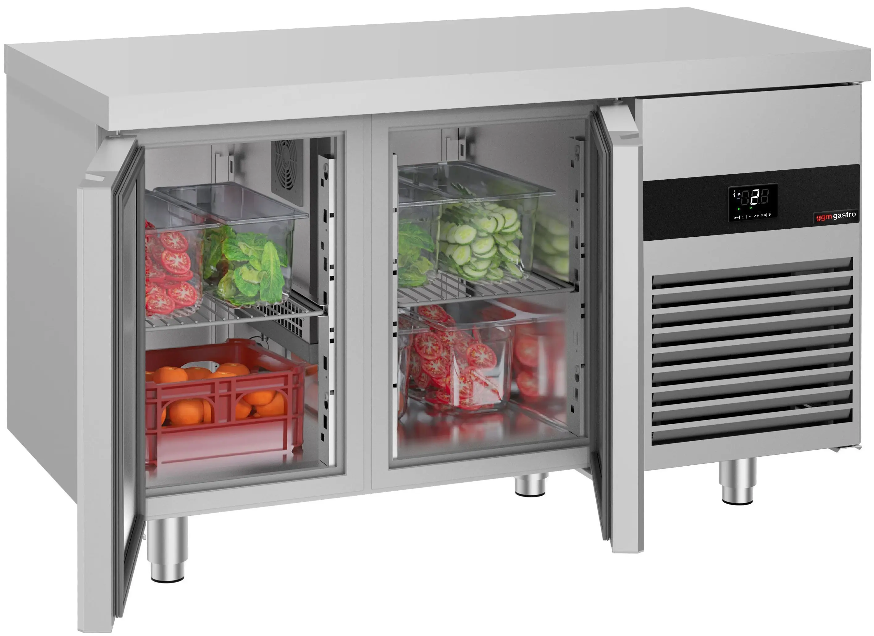 Masa frigorifica GGM Gastro KTF147ND2T-EF (Inox) - 2