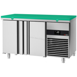 Masa frigorifica GGM Gastro KTF147ND2T-EF#SBG (Inox/Green)