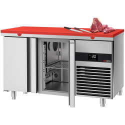Masa frigorifica GGM Gastro KTF147ND2T-EF#SBR (Inox/Red) Thumb