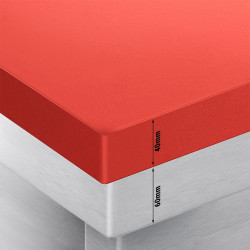 Masa frigorifica GGM Gastro KTF147ND2T-EF#SBR (Inox/Red) Thumb