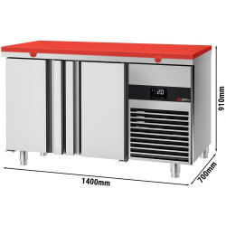 Masa frigorifica GGM Gastro KTF147ND2T-EF#SBR (Inox/Red) Thumb
