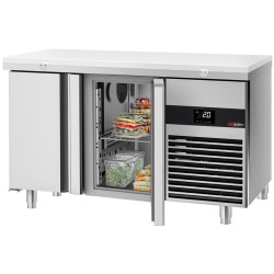 Masa frigorifica GGM Gastro KTF147ND2T-EF#SBW (Inox/White) Thumb