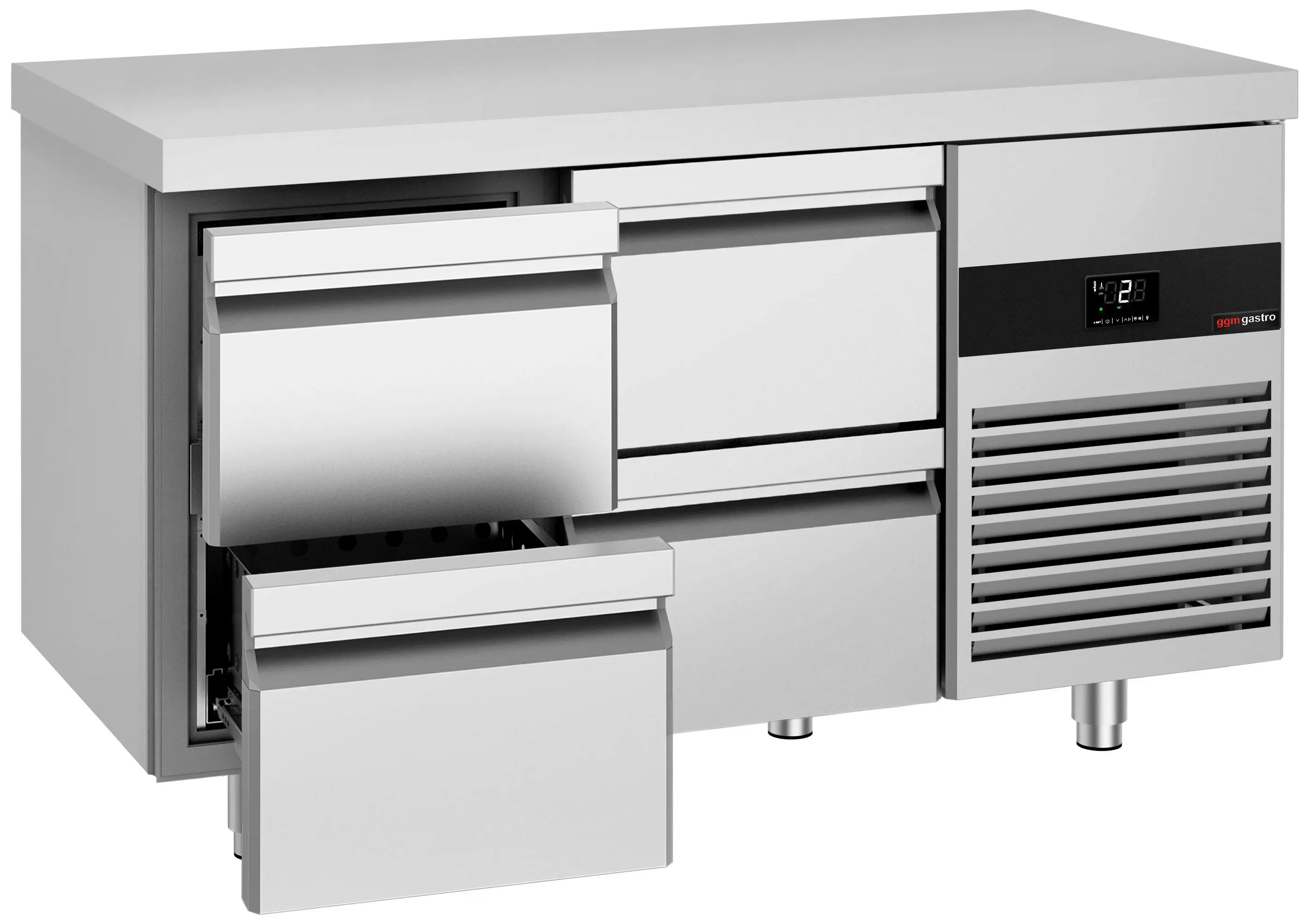 Холодильный стол GGM Gastro KTF147ND4S-EF (Inox) - 2