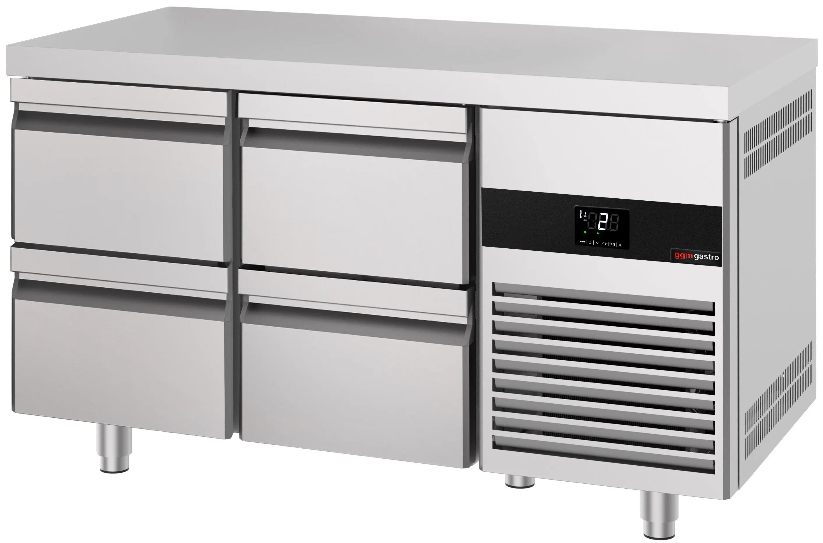 Холодильный стол GGM Gastro KTF147ND4S-EF (Inox) - 4