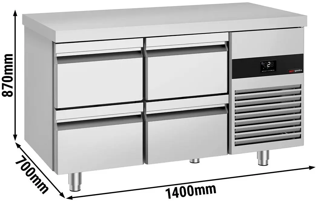 Холодильный стол GGM Gastro KTF147ND4S-EF (Inox) - 9