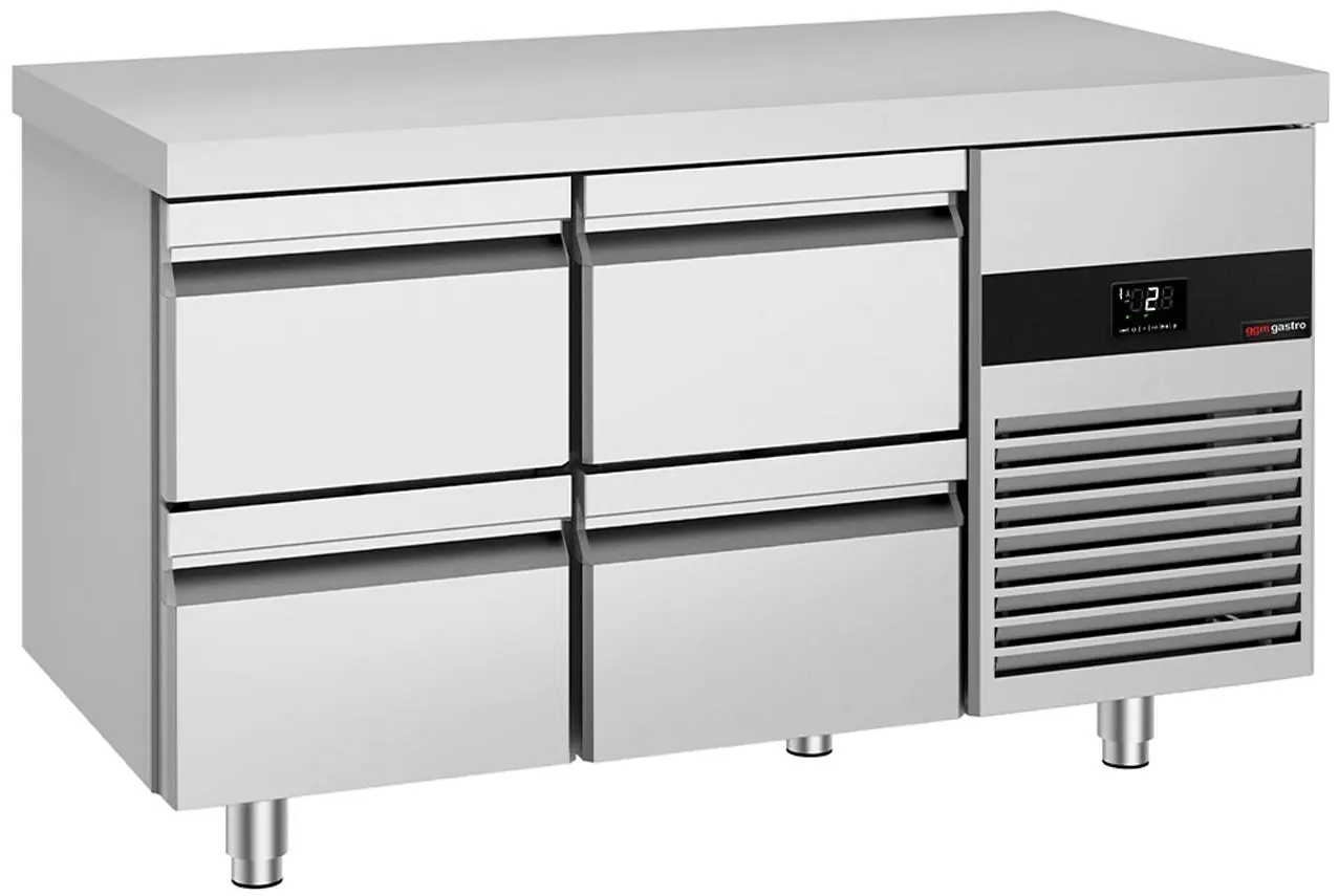 Холодильный стол GGM Gastro KTF147ND4S-EF (Inox)