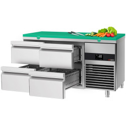 Masa frigorifica GGM Gastro KTF147ND4S-EF#SBG (Inox/Green) Thumb