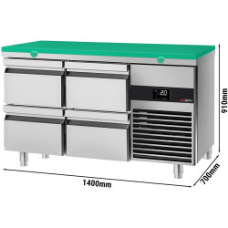 Masa frigorifica GGM Gastro KTF147ND4S-EF#SBG (Inox/Green) Thumb