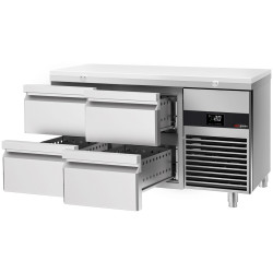 Холодильный стол GGM Gastro KTF147ND4S-EF#SBW (Inox/White) Thumb