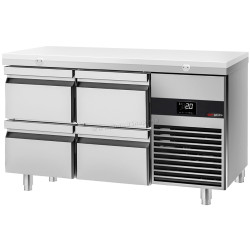 Masa frigorifica GGM Gastro KTF147ND4S-EF#SBW (Inox/White)