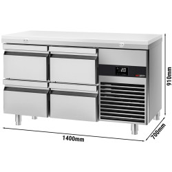 Холодильный стол GGM Gastro KTF147ND4S-EF#SBW (Inox/White) Thumb