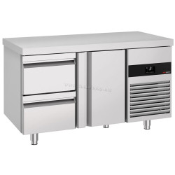 Masa frigorifica GGM Gastro KTF147NDT2S-EF (Inox)