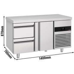 Masa frigorifica GGM Gastro KTF147NDT2S-EF (Inox) Thumb