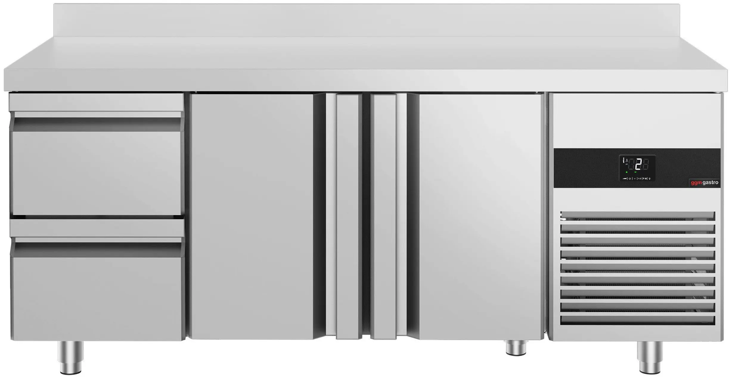 Холодильный стол GGM Gastro KTF187AND2T2S-EF (Inox) - 3