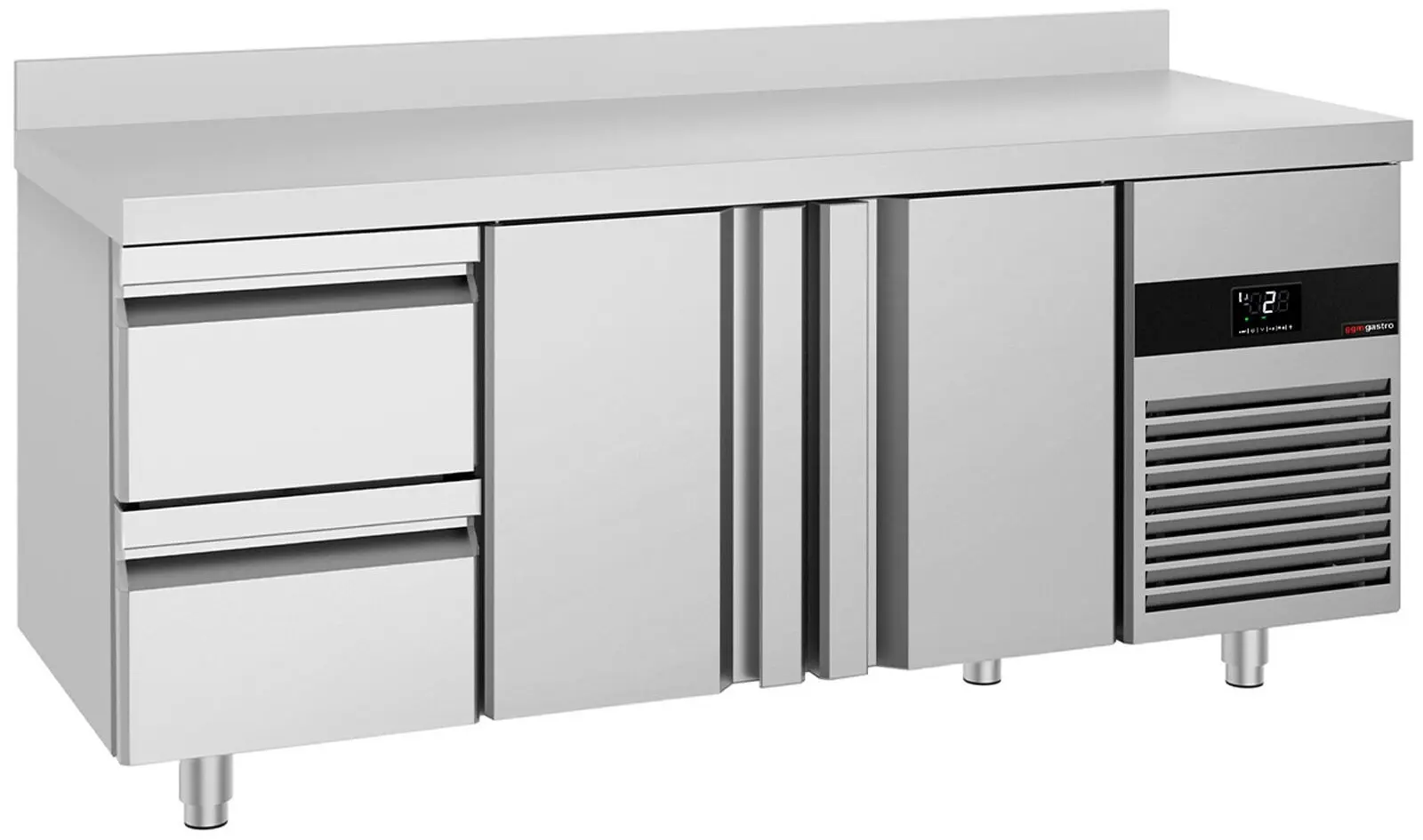 Холодильный стол GGM Gastro KTF187AND2T2S-EF (Inox)