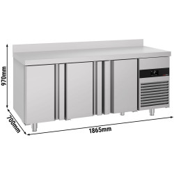 Masa frigorifica GGM Gastro KTF187AND3T-EF (Inox) Thumb