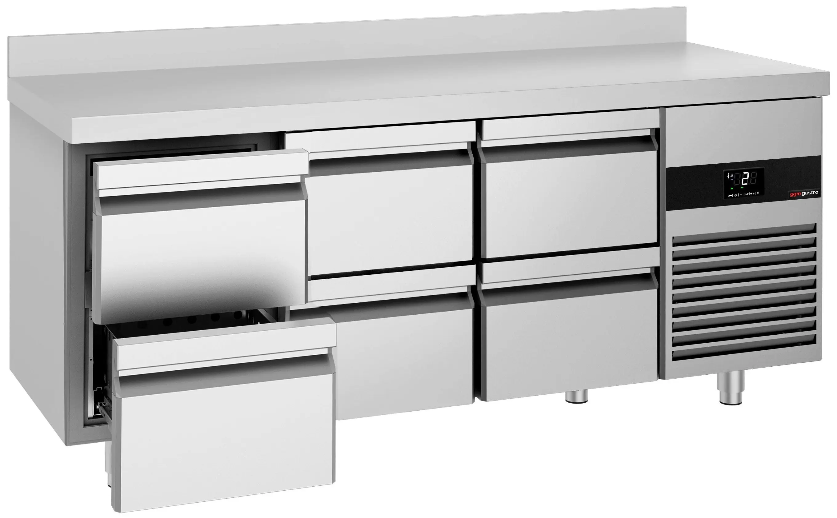 Masa frigorifica GGM Gastro KTF187AND6S-EF (Inox) - 2