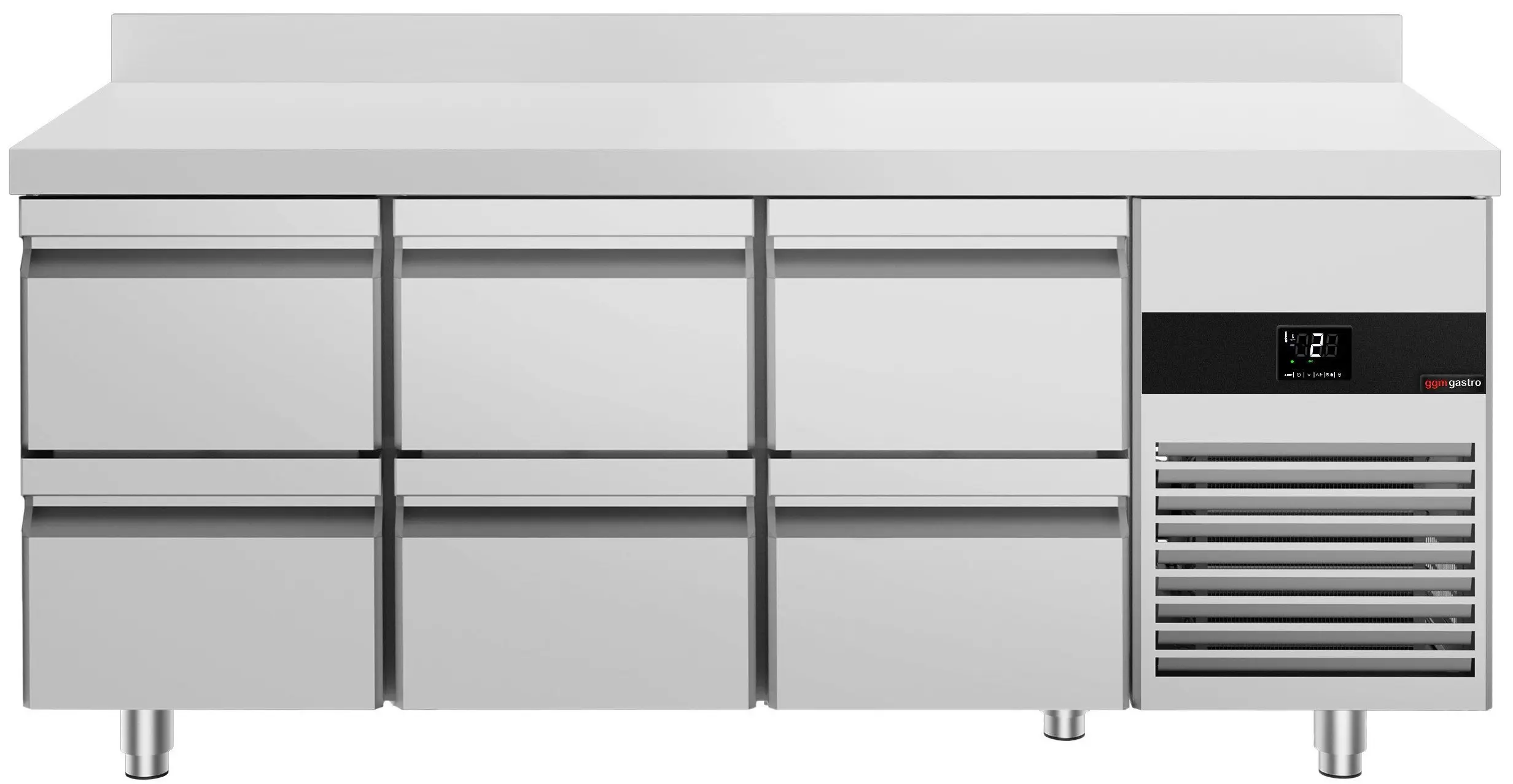 Masa frigorifica GGM Gastro KTF187AND6S-EF (Inox) - 3