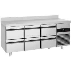 Masa frigorifica GGM Gastro KTF187AND6S-EF (Inox)