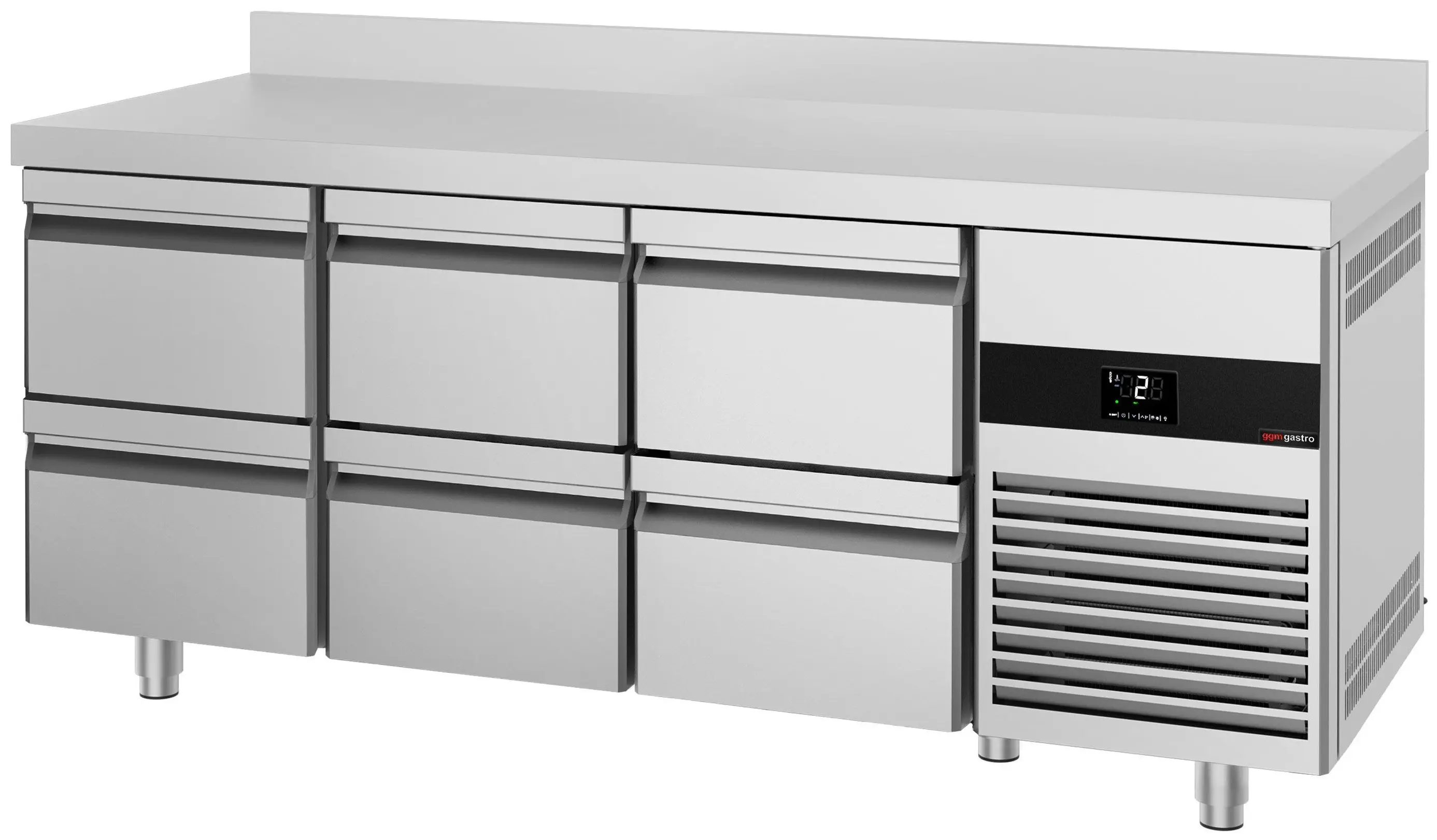 Masa frigorifica GGM Gastro KTF187AND6S-EF (Inox) - 4