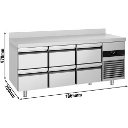Masa frigorifica GGM Gastro KTF187AND6S-EF (Inox) Thumb