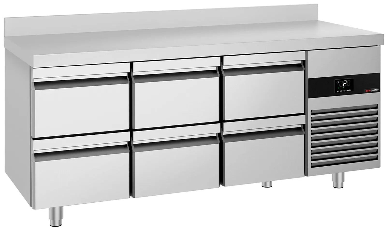 Masa frigorifica GGM Gastro KTF187AND6S-EF (Inox)