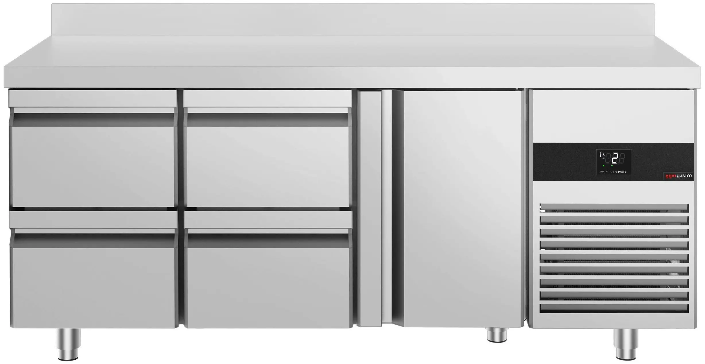 Холодильный стол GGM Gastro KTF187ANDT4S-EF (Inox) - 3