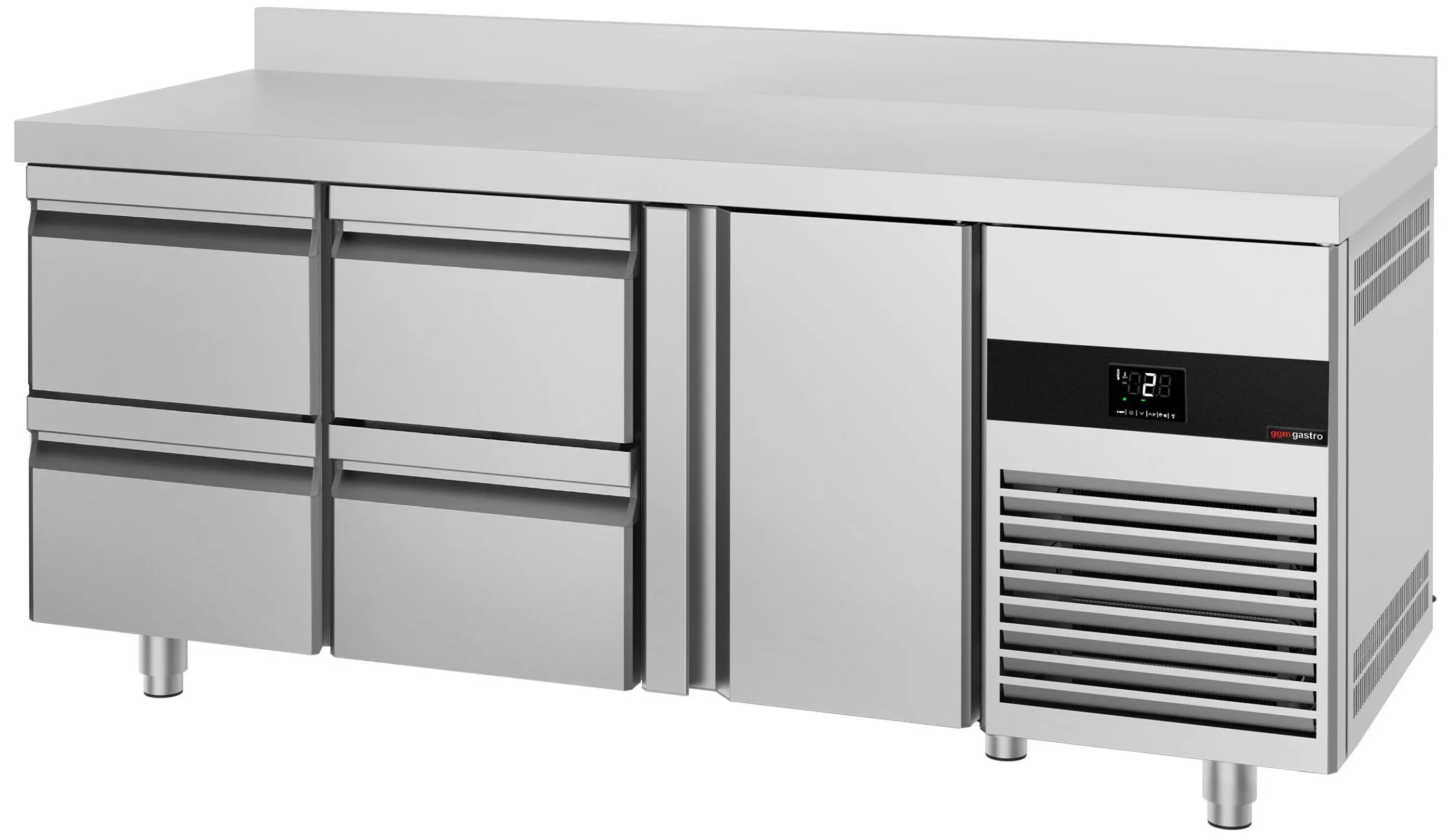 Холодильный стол GGM Gastro KTF187ANDT4S-EF (Inox) - 4
