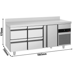 Холодильный стол GGM Gastro KTF187ANDT4S-EF (Inox) Thumb