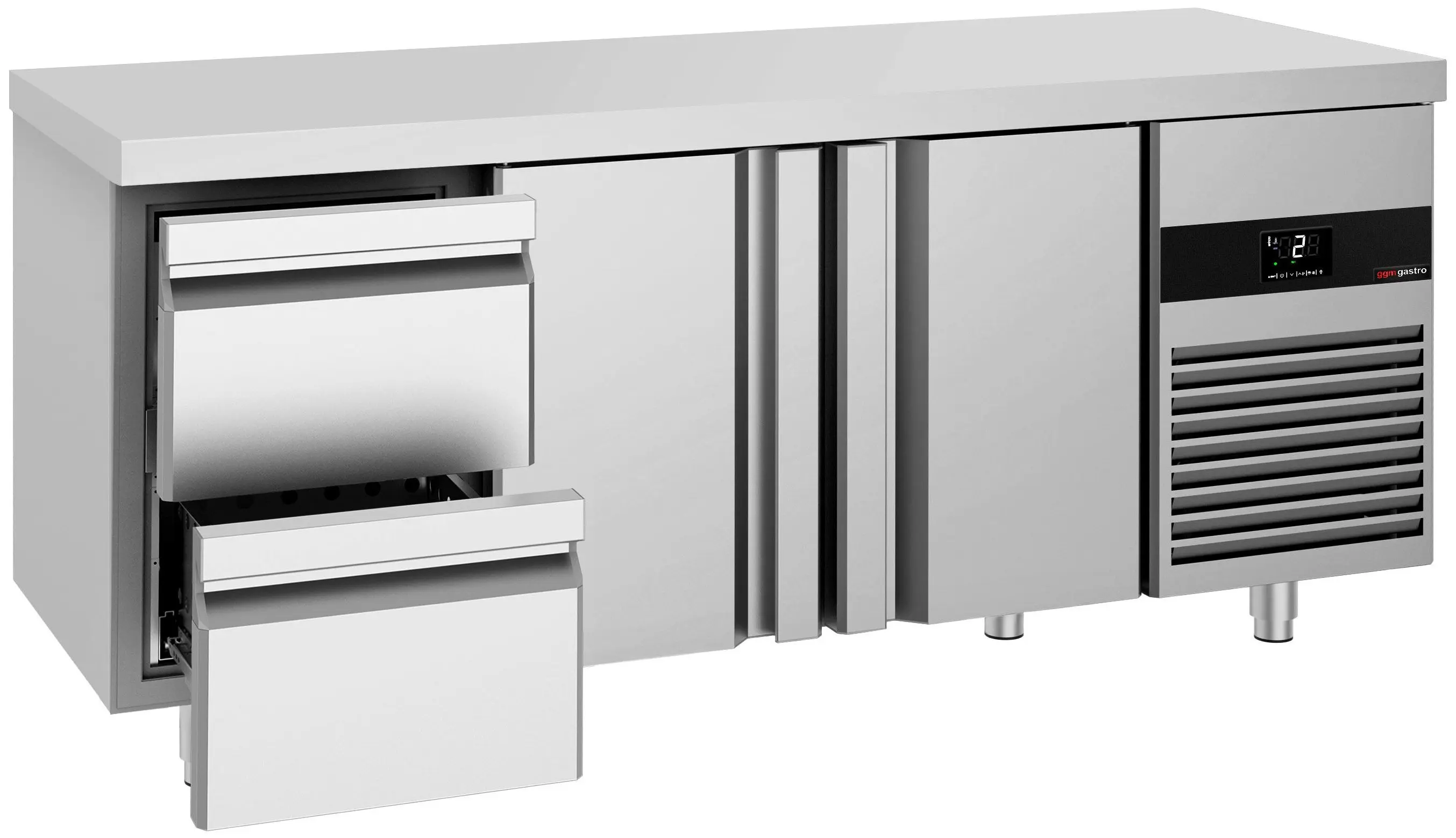 Masa frigorifica GGM Gastro KTF187ND2T2S-EF (Inox) - 2
