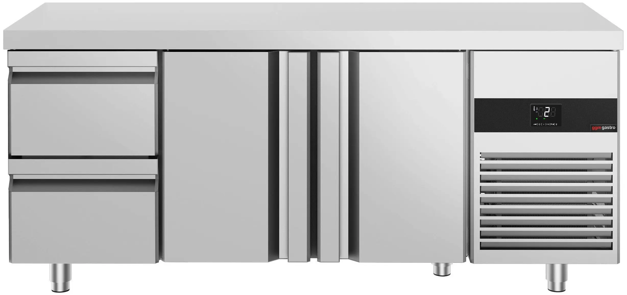 Masa frigorifica GGM Gastro KTF187ND2T2S-EF (Inox) - 3