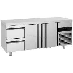 Masa frigorifica GGM Gastro KTF187ND2T2S-EF (Inox)