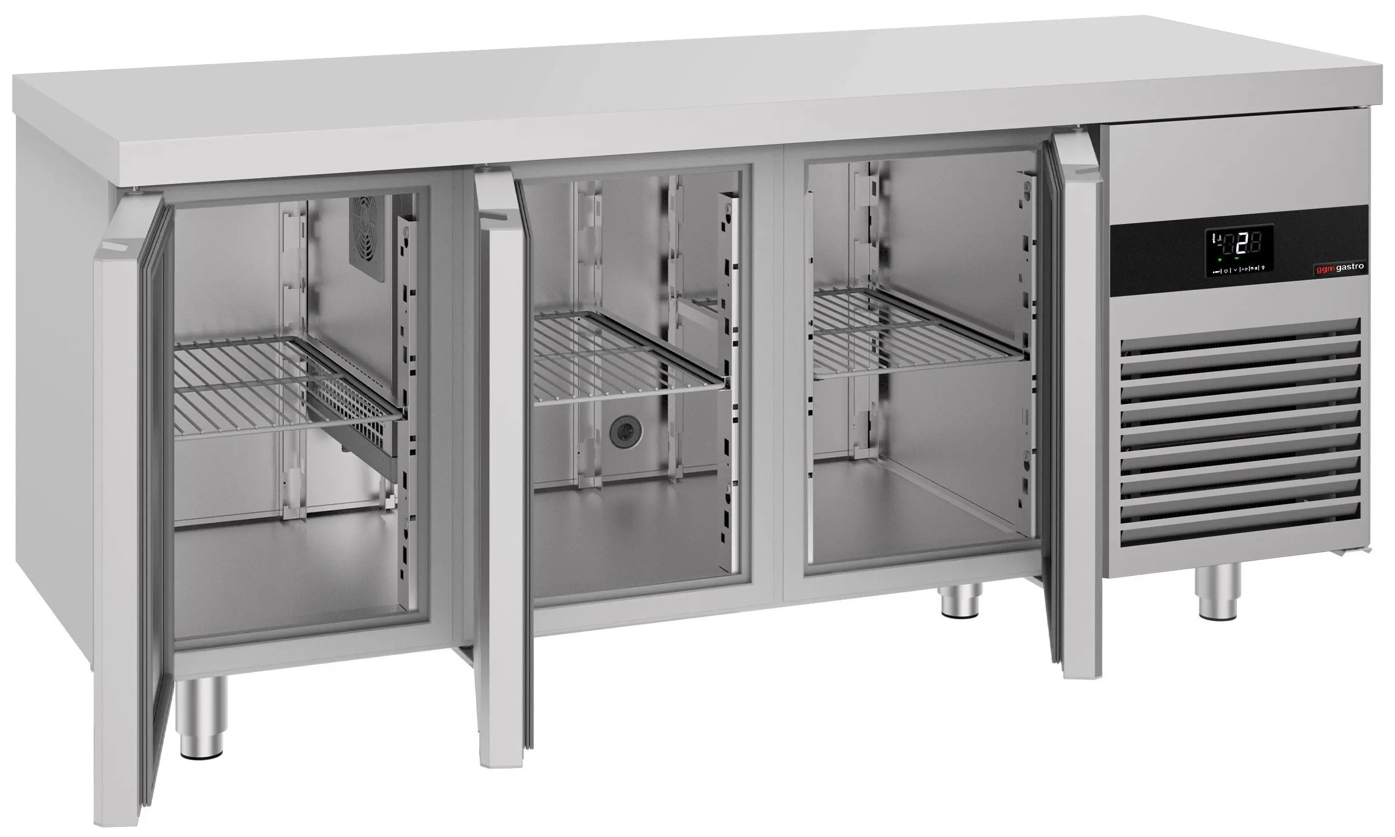 Холодильный стол GGM Gastro KTF187ND3T-EF (Inox) - 2