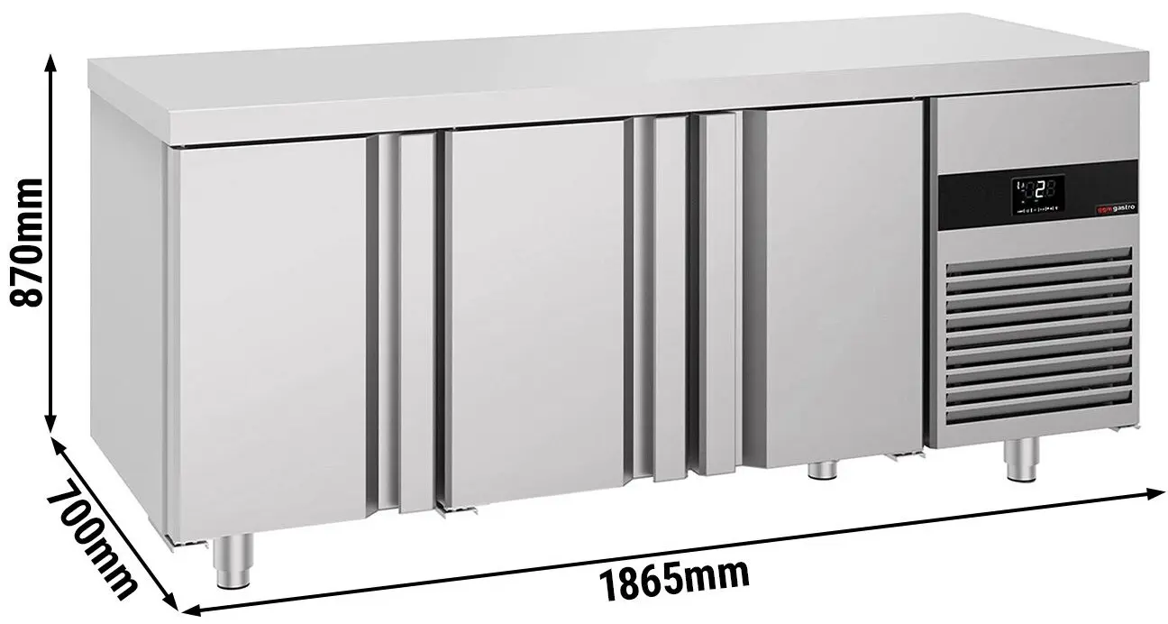 Холодильный стол GGM Gastro KTF187ND3T-EF (Inox) - 8