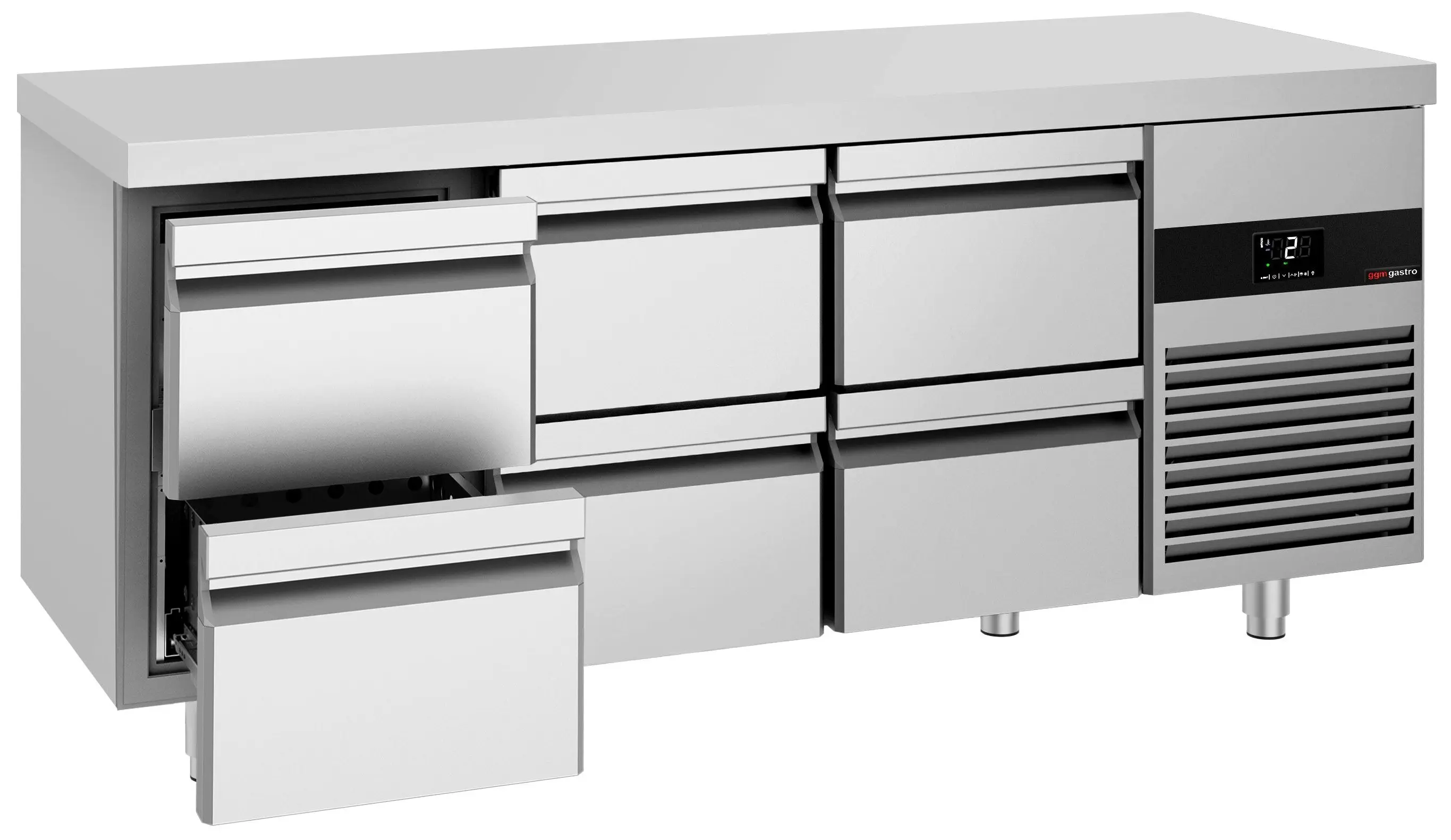 Холодильный стол GGM Gastro KTF187ND6S-EF (Inox) - 2