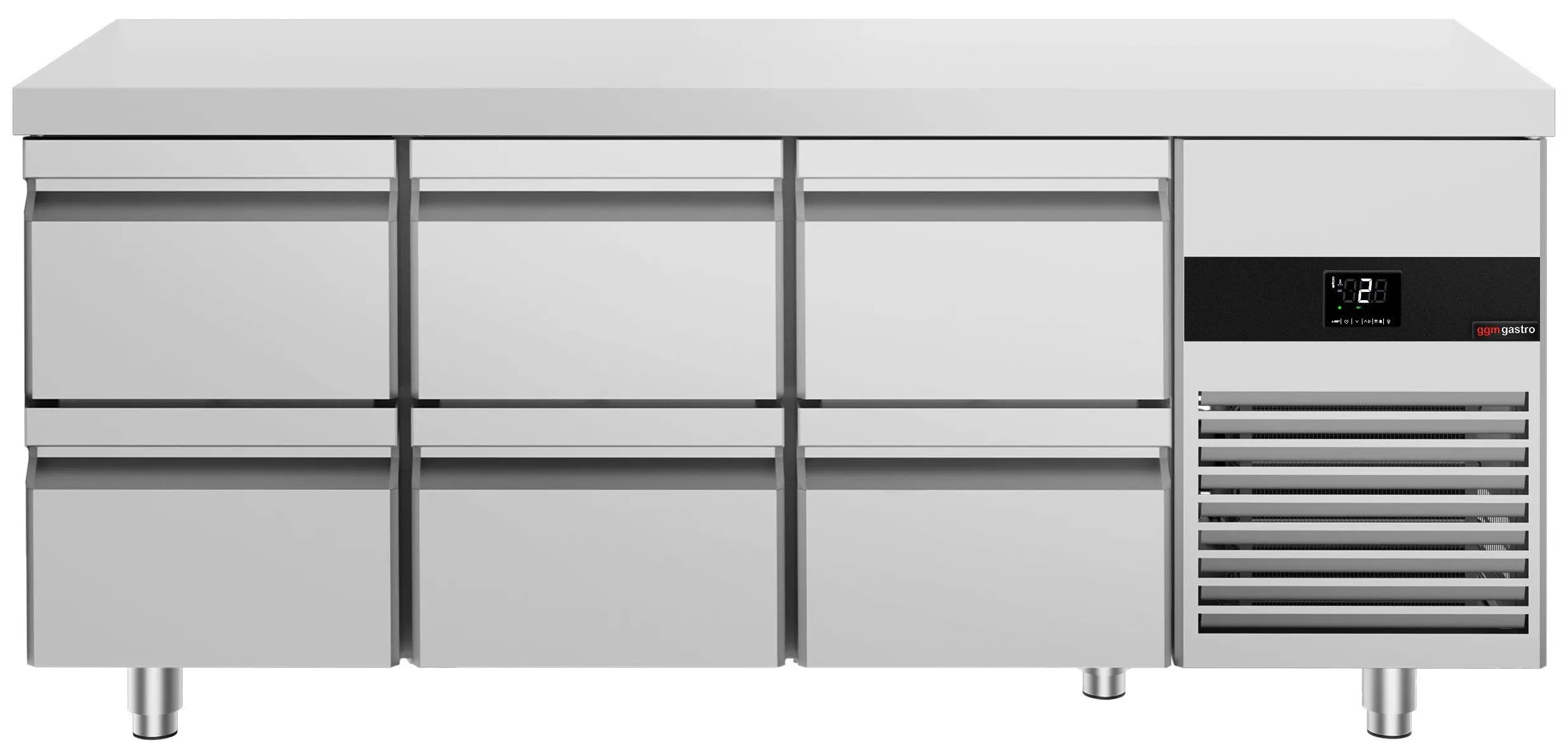 Холодильный стол GGM Gastro KTF187ND6S-EF (Inox) - 3