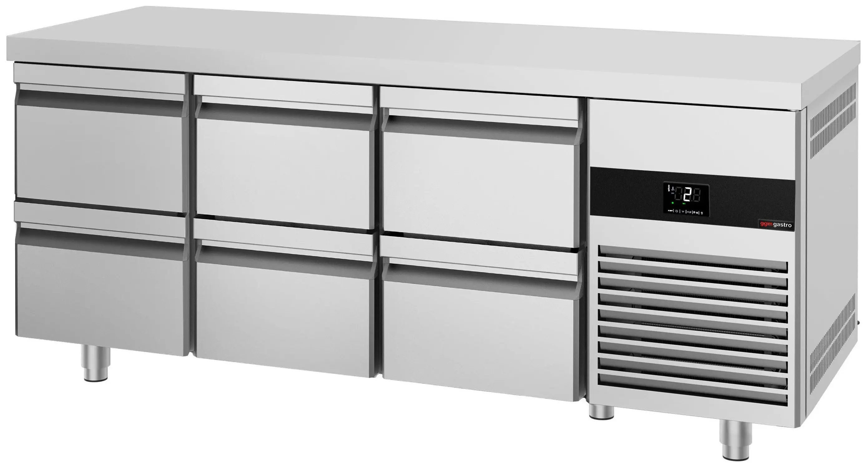 Холодильный стол GGM Gastro KTF187ND6S-EF (Inox) - 4