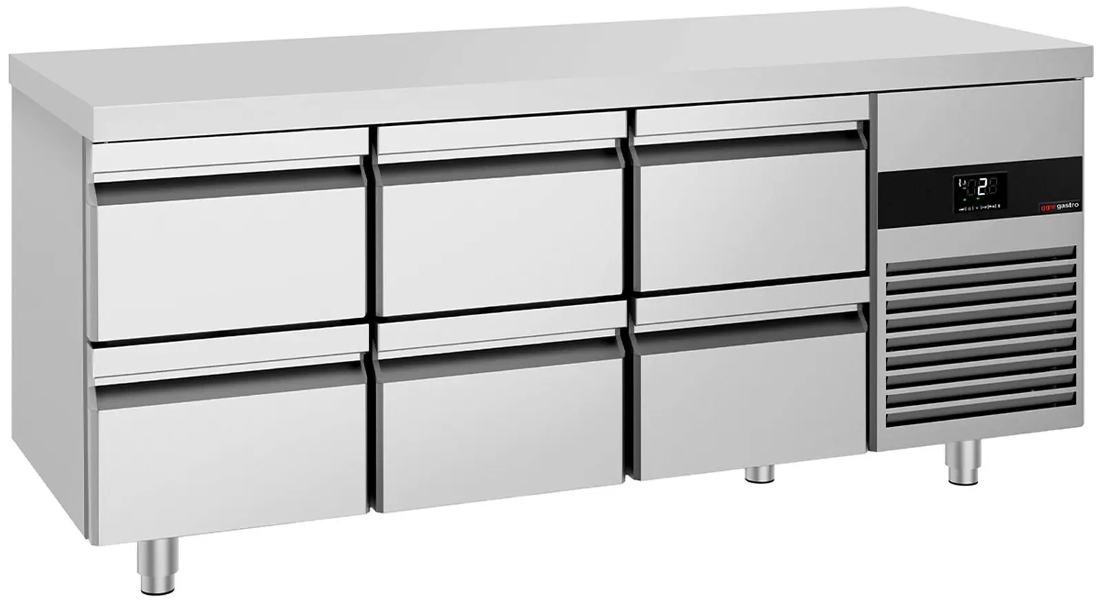 Холодильный стол GGM Gastro KTF187ND6S-EF (Inox)